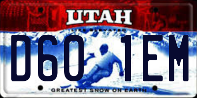 UT license plate D601EM