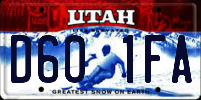 UT license plate D601FA