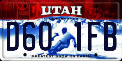 UT license plate D601FB