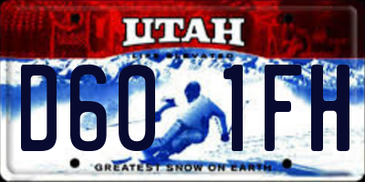 UT license plate D601FH