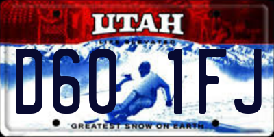 UT license plate D601FJ