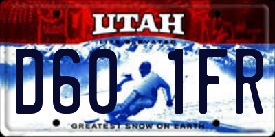 UT license plate D601FR