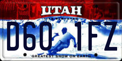 UT license plate D601FZ