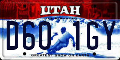 UT license plate D601GY