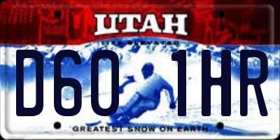 UT license plate D601HR