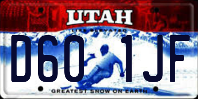 UT license plate D601JF