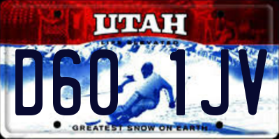 UT license plate D601JV