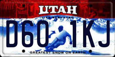 UT license plate D601KJ