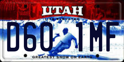 UT license plate D601MF