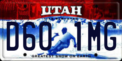 UT license plate D601MG
