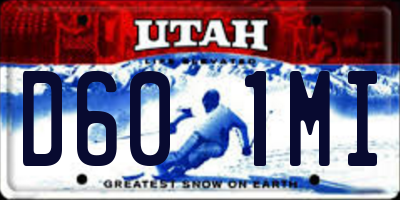 UT license plate D601MI