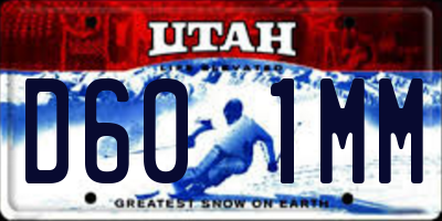 UT license plate D601MM