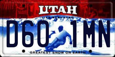 UT license plate D601MN