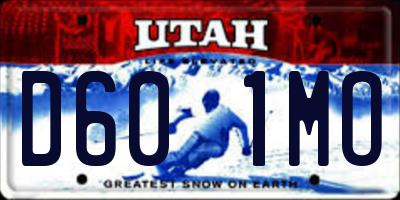 UT license plate D601MO