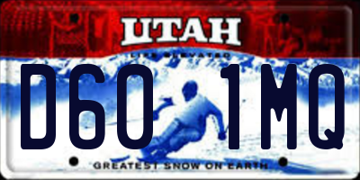 UT license plate D601MQ