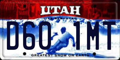 UT license plate D601MT