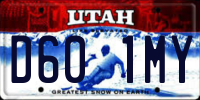 UT license plate D601MY