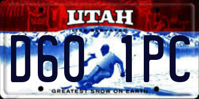 UT license plate D601PC
