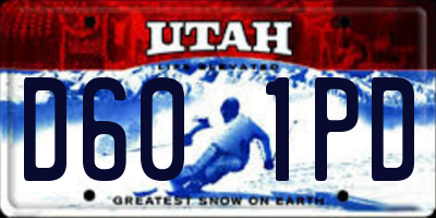 UT license plate D601PD