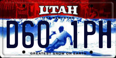 UT license plate D601PH