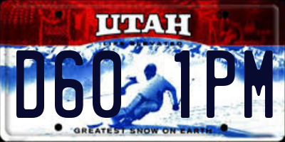 UT license plate D601PM