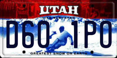 UT license plate D601PO
