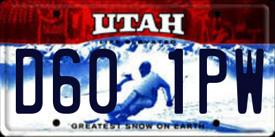 UT license plate D601PW