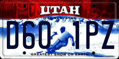 UT license plate D601PZ