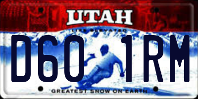 UT license plate D601RM