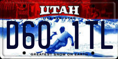 UT license plate D601TL