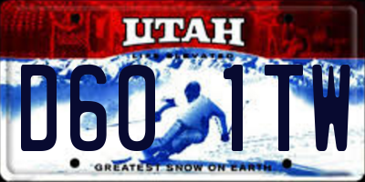 UT license plate D601TW