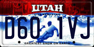 UT license plate D601VJ
