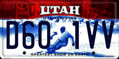 UT license plate D601VV