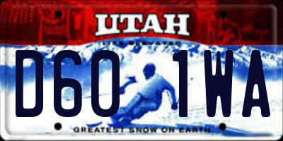 UT license plate D601WA