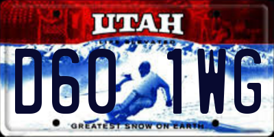 UT license plate D601WG