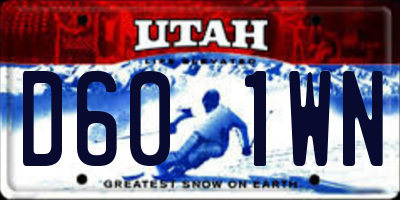 UT license plate D601WN