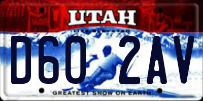 UT license plate D602AV