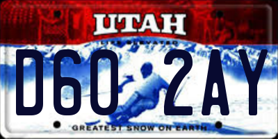 UT license plate D602AY