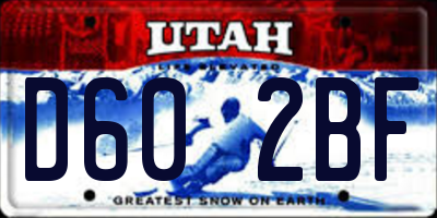 UT license plate D602BF