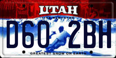 UT license plate D602BH