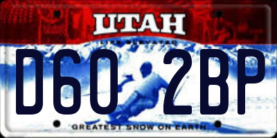 UT license plate D602BP