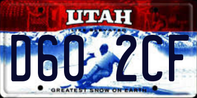UT license plate D602CF