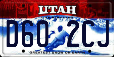 UT license plate D602CJ