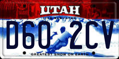 UT license plate D602CV
