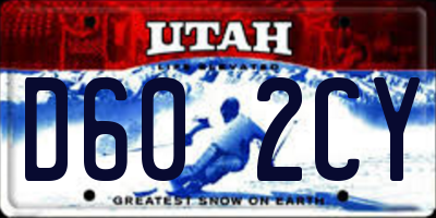 UT license plate D602CY