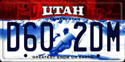 UT license plate D602DM