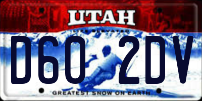 UT license plate D602DV