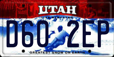 UT license plate D602EP