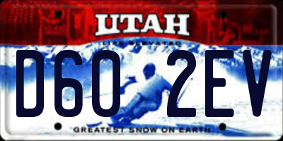 UT license plate D602EV