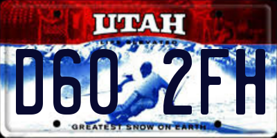 UT license plate D602FH